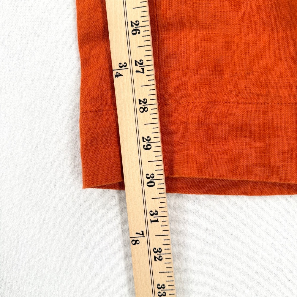 MADEWELL The Harlow Wide-Leg Pant Women 4 Orange Linen Trouser High Rise Pleated - Picture 9 of 16